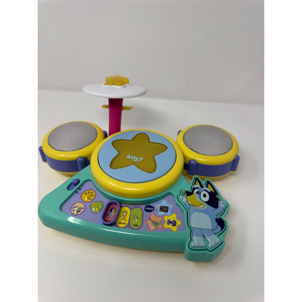 Bluey Toy Kids Drums VTech Hooray Fun‎ Toddler Toy Baby Drum Set